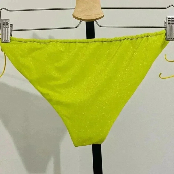 It’s Now Cool Free People REVOLVE String Bikini Bottom New Citrine Lurex Shimmer - Picture 8 of 17
